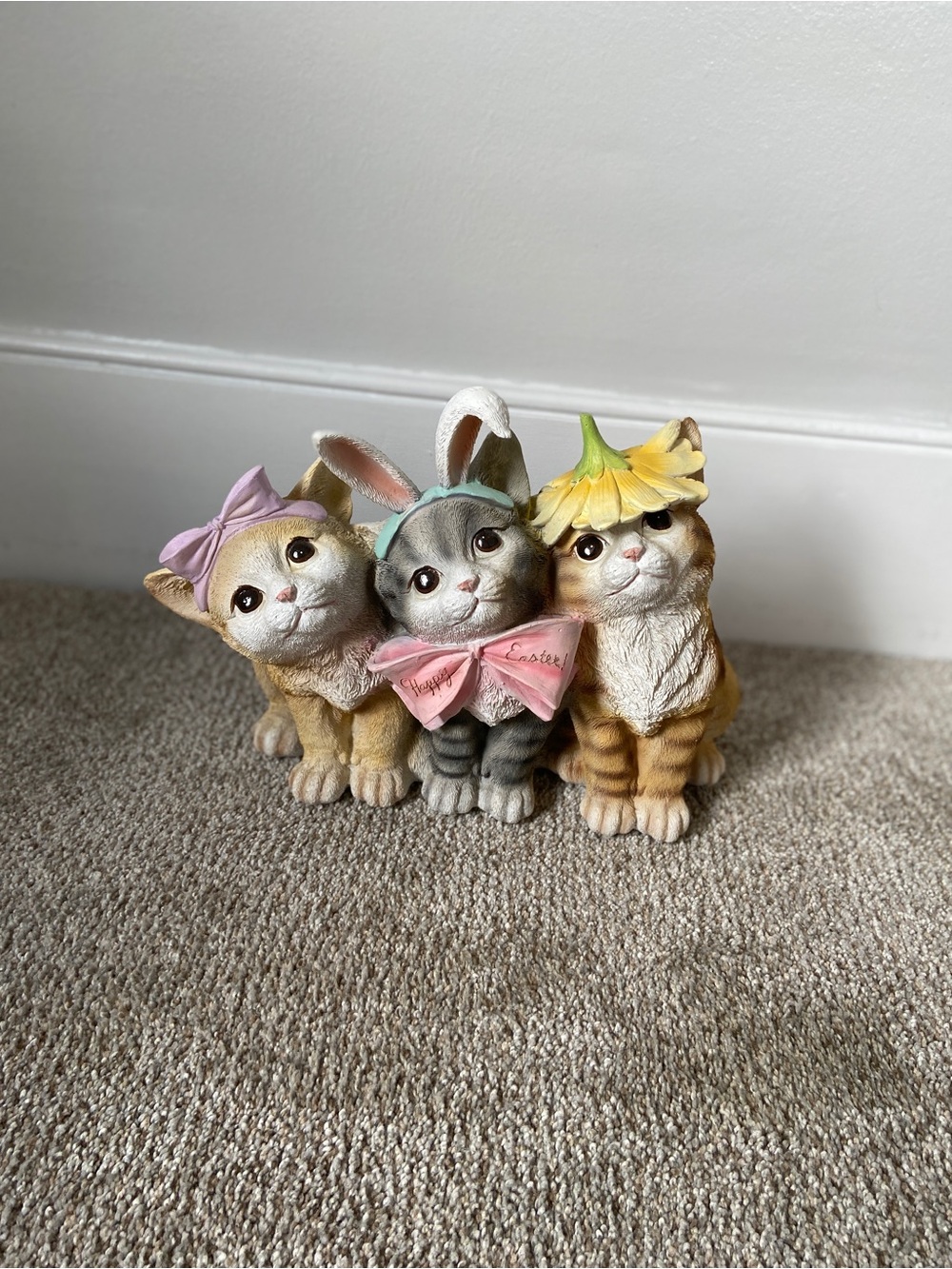 NWT Humane Society Easter Cats Kitty Trio Spring Resin Decor - Picture 15 of 15